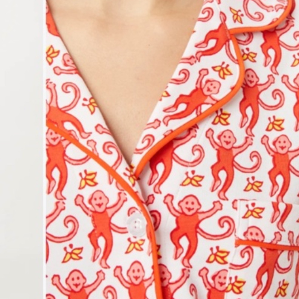 Roller Rabbit short pajamas pjs watermelon monkeys  Small S